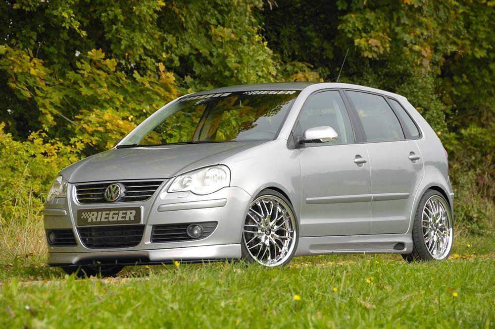 VW Polo 5 (9N) Rieger Seitenschweller   auch 9N2/GTI (orig.Schweller müssen demontiert w.) rechts, mit Schacht, mit Ausschnitt, ABS, 
inkl. Alugitter, Gutachten, Montagezubehör