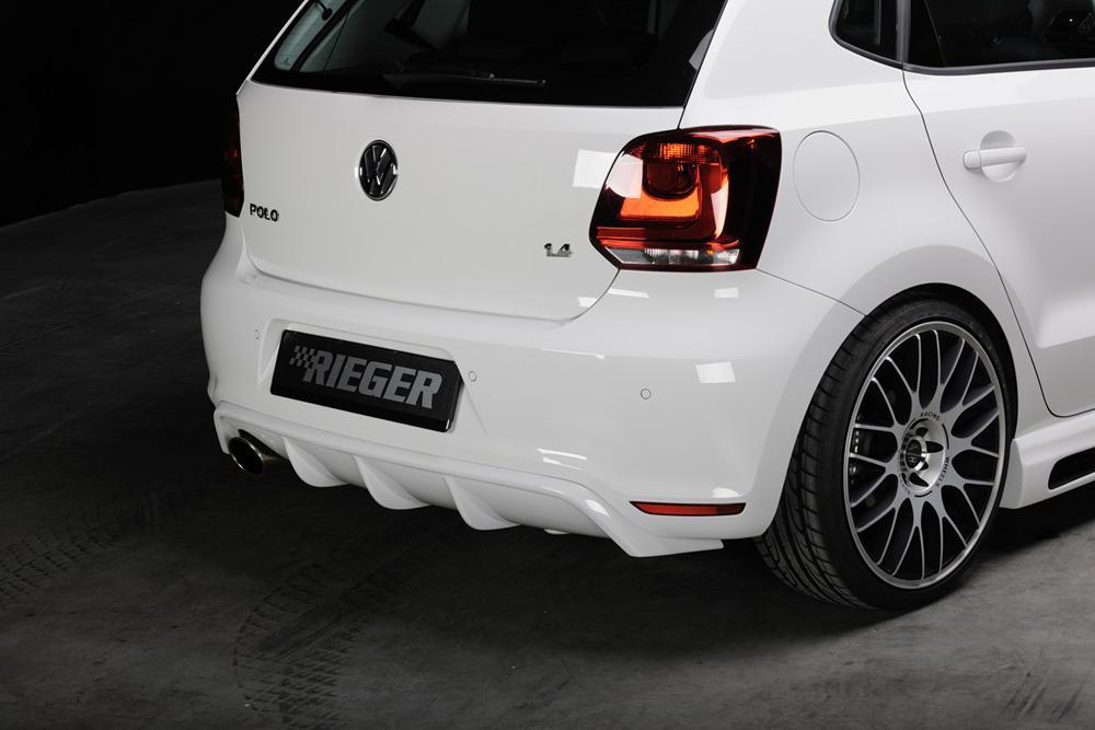 VW Polo 6 GTI (6R) Rieger Heckeinsatz  für Doppelendrohr li., ABS, 
inkl. Montagezubehör, Gutachten