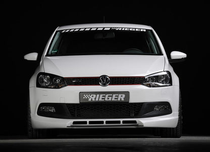 VW Polo 6 GTI (6R) Rieger Spoilerlippe  mit zusätzlichen Lüftungsschlitzen, ABS, 
inkl. Alugitter, Montagezubehör, ABE