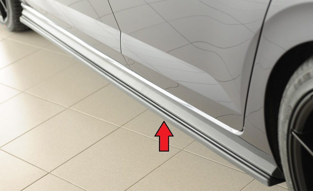 VW Polo (AW) GTI Rieger Seitenschwelleransatz links, für orig. Seitenschweller, ABS, 
inkl. Montagezubehör, Gutachten