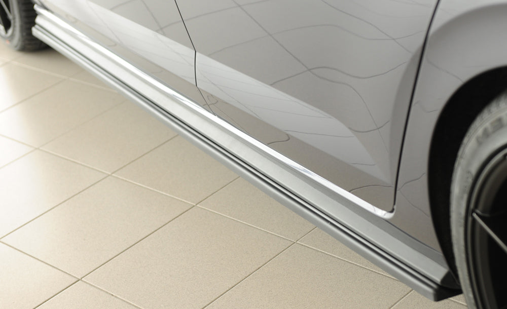 VW Polo (AW) R-Line Rieger Seitenschwelleransatz links, für orig. Seitenschweller, ABS, 
inkl. Montagezubehör, Gutachten