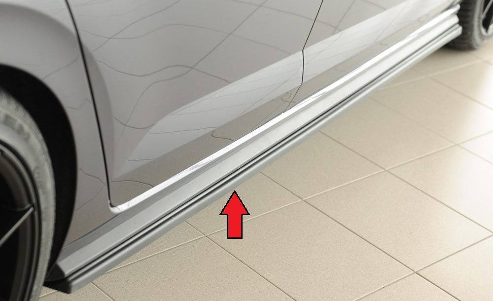 VW Polo (AW) GTI Rieger Seitenschwelleransatz rechts, für orig. Seitenschweller, ABS, 
inkl. Montagezubehör, Gutachten