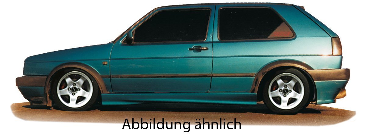 VW Golf 2 Rieger Seitenschweller -> mit GTI Ausschnitt rechts, ABS, 
inkl. Gutachten, Montagezubehör