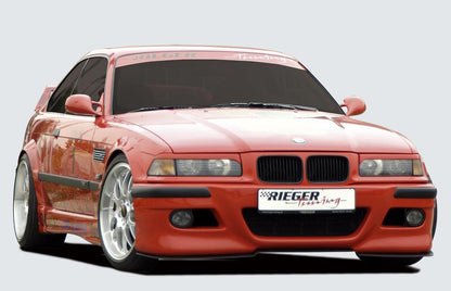 BMW 3er E36 Rieger Spoilerstoßstange   -> inkl. 2 Rieger Lüftungsschächte mit Aussparung für NSW, ABS, inkl. Alugitter, Gutachten, Montagezubehör