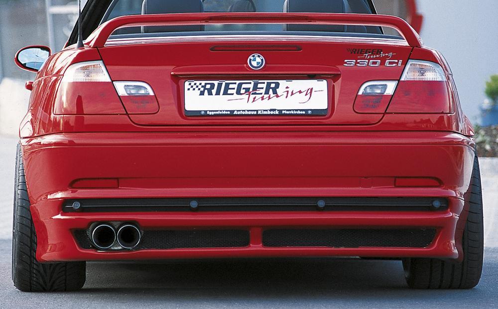 BMW 3er E46 Rieger Heckansatz   -> nicht für M3 und M-Technik ABS, 
inkl. Alugitter, Gutachten, Montagezubehör