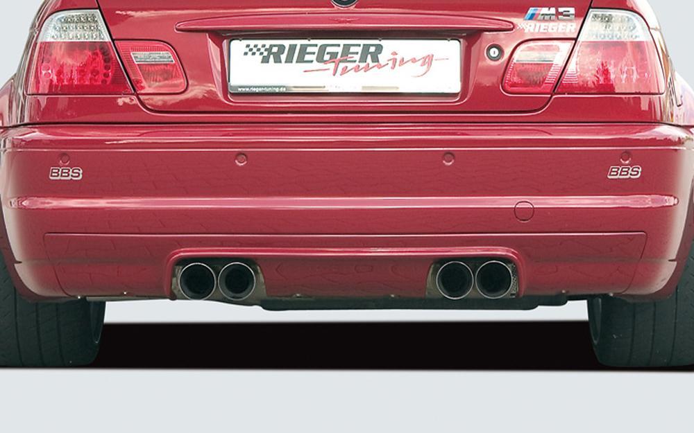 BMW 3er E46 M3 Rieger Heckeinsatz CS-Look   ABS, 
inkl. Gutachten, Montagezubehör