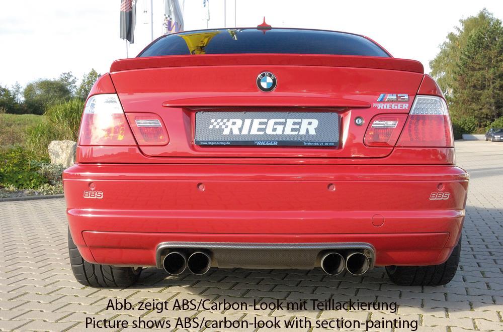 BMW 3er E46 M3 Rieger Heckeinsatz CS-Look   ABS, 
inkl. Gutachten, Montagezubehör