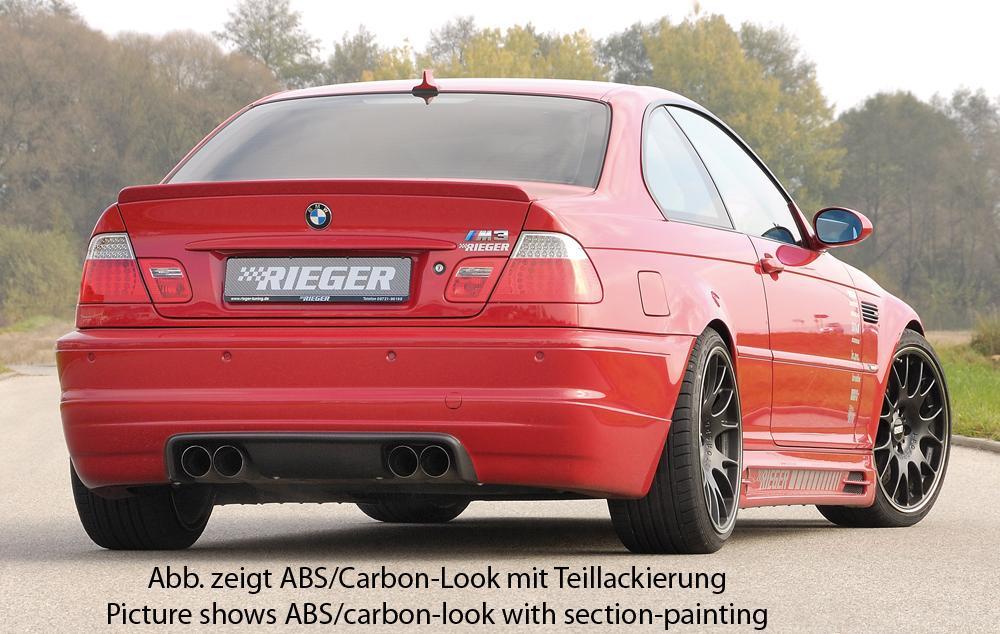 BMW 3er E46 M3 Rieger Heckschürzenansatz  ABS, 
inkl. Montagezubehör