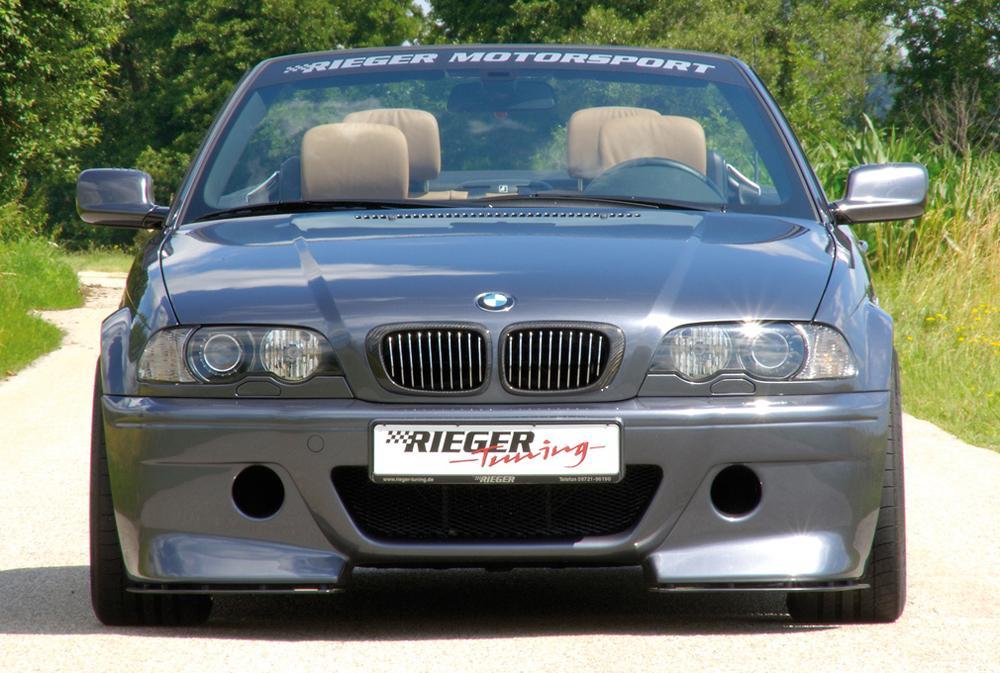 BMW 3er E46 Rieger Spoilerstoßstange CS-Look   ABS, 
inkl. Alugitter, Montagezubehör, ABE