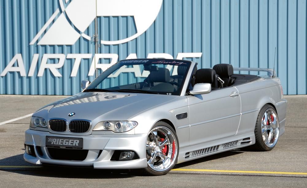 BMW 3er E46 Rieger Spoilerstoßstange E92-Look   ABS, 
inkl. Alugitter, Montagezubehör, ABE