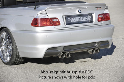 BMW 3er E46 Rieger Heckschürze ohne Heckeinsatz ABS, 
inkl. Gutachten, Montagezubehör