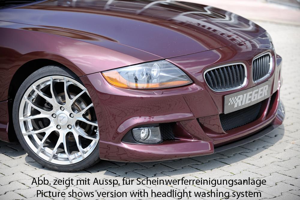 BMW Z4 (E85) Rieger Spoilerstoßstange    mit Aussparung für NSW, ABS, 
inkl. Alugitter, Montagezubehör, ABE