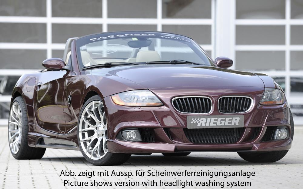 BMW Z4 (E85) Rieger Spoilerstoßstange    mit Aussparung für NSW, ABS, 
inkl. Alugitter, Montagezubehör, ABE