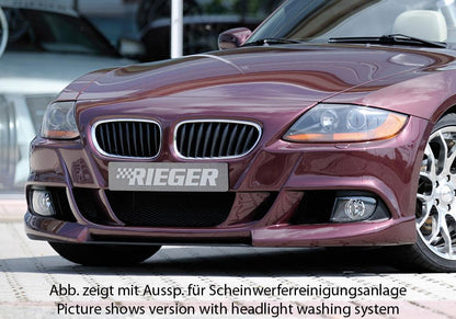 BMW Z4 (E85) Rieger Spoilerstoßstange    mit Aussparung für NSW, ABS, 
inkl. Alugitter, Montagezubehör, ABE