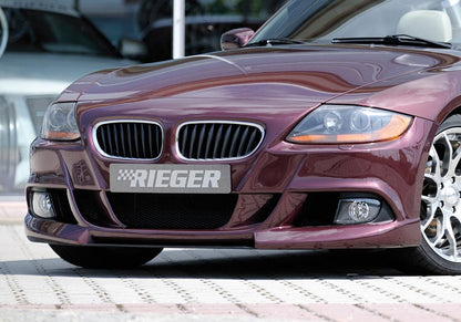 BMW Z4 (E85) Rieger Spoilerstoßstange    mit Aussparung für NSW, ABS, für Fzg. mit Scheinwerferreinigungsanlage, 
inkl. Alugitter, Montagezubehör, ABE