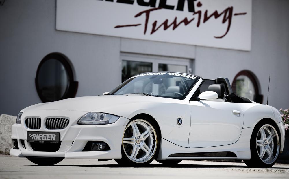 BMW Z4 (E85) Rieger Spoilerstoßstange    mit Aussparung für NSW, ABS, 
inkl. Alugitter, Montagezubehör, ABE