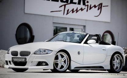 BMW Z4 (E85) Rieger Spoilerstoßstange    mit Aussparung für NSW, ABS, 
inkl. Alugitter, Montagezubehör, ABE