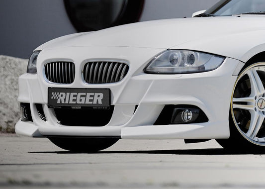 BMW Z4 (E85) Rieger Spoilerstoßstange    mit Aussparung für NSW, ABS, für Fzg. mit Scheinwerferreinigungsanlage, 
inkl. Alugitter, Montagezubehör, ABE