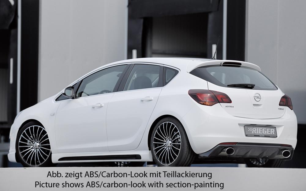 Opel Astra J Rieger Seitenschweller  rechts, mit Schacht, mit Ausschnitt, ABS, 
inkl. Alugitter, Montagezubehör, Gutachten