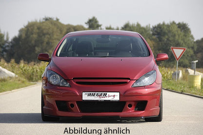 Peugeot 307 Rieger Spoilerstoßstange  mit integr. Kühlergrill, ohne Emblem, ABS, 
inkl. Alugitter, Gutachten, Montagezubehör