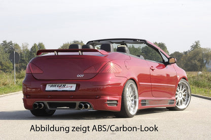 Peugeot 307 Rieger Heckansatz   nur für Cabrio und für 4-Rohr-Anlagen! ABS, für Fzg. mit Einparkhilfe (PDC), 
inkl. Alugitter, Gutachten, Montagezubehör