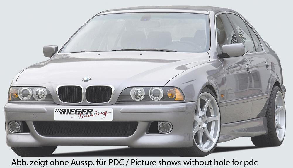 BMW 5er E39 Rieger Spoilerstoßstange   mit Halter f. orig. NSW, ABS, für Fzg. mit Einparkhilfe (PDC), 
inkl. Alugitter, Gutachten, Montagezubehör