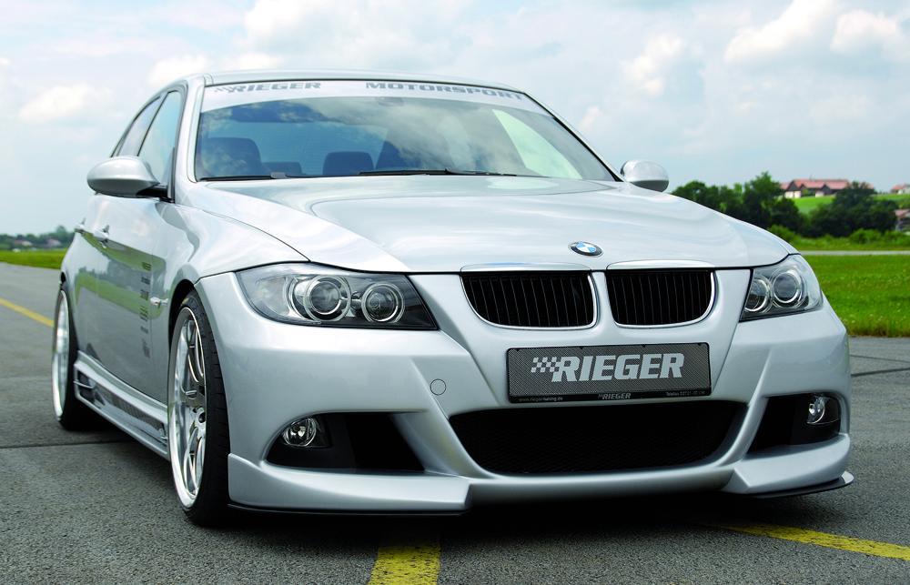 BMW 3er E90 Rieger Spoilerstoßstange   -> Rückfrage ob 330i oder normal ! ABS, 
inkl. Alugitter, Montagezubehör, ABE