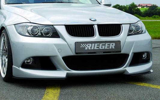 BMW 3er E90 Rieger Spoilerstoßstange   -> Rückfrage ob 330i oder normal ! ABS, für Fzg. mit Einparkhilfe (PDC), 
inkl. Alugitter, Montagezubehör, ABE