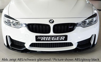 BMW 3er F80 M3 (M3) Rieger Spoilerschwert für Frontschürze ohne BMW-Performance Frontaufsatz gekantete Version, für orig. Frontschürze, ABS, 
inkl. ABE, Montagezubehör