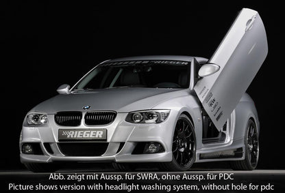 BMW 3er E92 Rieger Spoilerstoßstange    ABS, für Fzg. mit Einparkhilfe (PDC), 
inkl. Alugitter, Montagezubehör, ABE