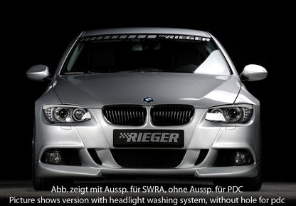 BMW 3er E92 Rieger Spoilerstoßstange    ABS, für Fzg. mit Einparkhilfe (PDC), 
inkl. Alugitter, Montagezubehör, ABE