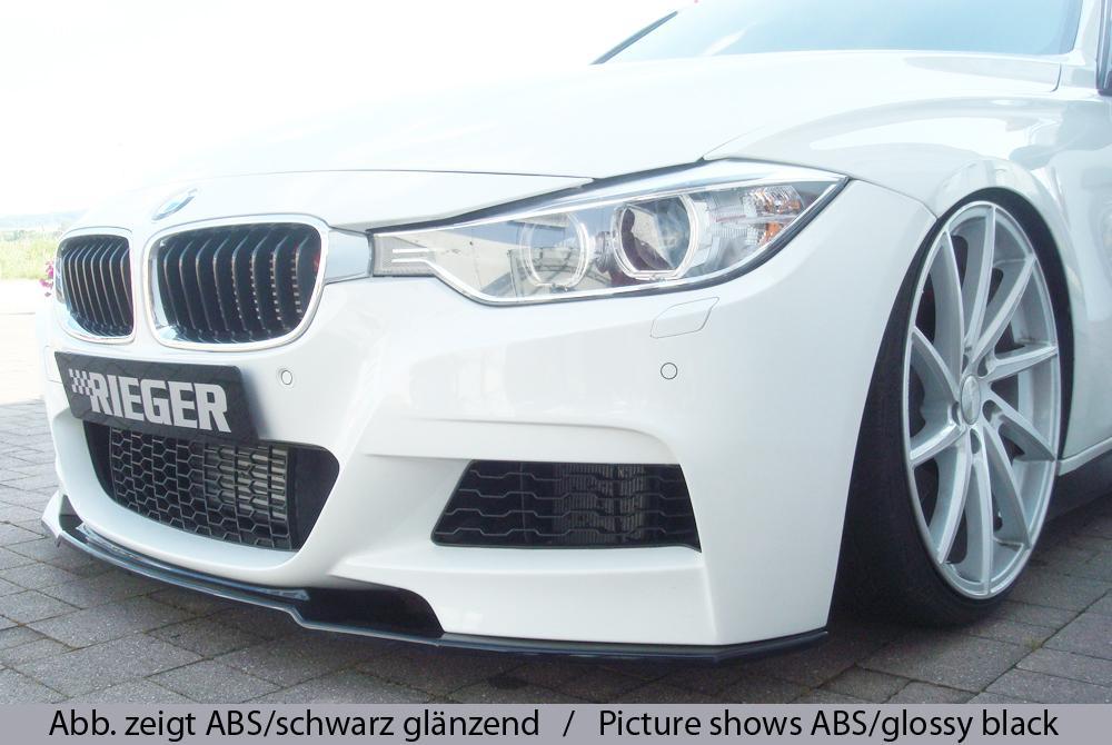 BMW 3er F30  (3L) Rieger Spoilerschwert nur für M-Paket-Frontschürze für orig. Frontschürze, ABS, für Fzg. mit M-Technik, 
inkl. Montagezubehör, ABE