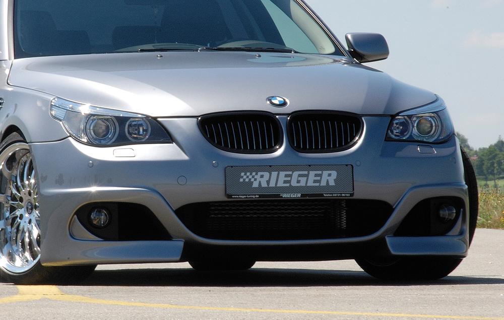 BMW 5er E60 Rieger Spoilerstoßstange  ABS, für Fzg. mit Scheinwerferreinigungsanlage, Einparkhilfe (PDC), 
inkl. Alugitter, Montagezubehör, ABE