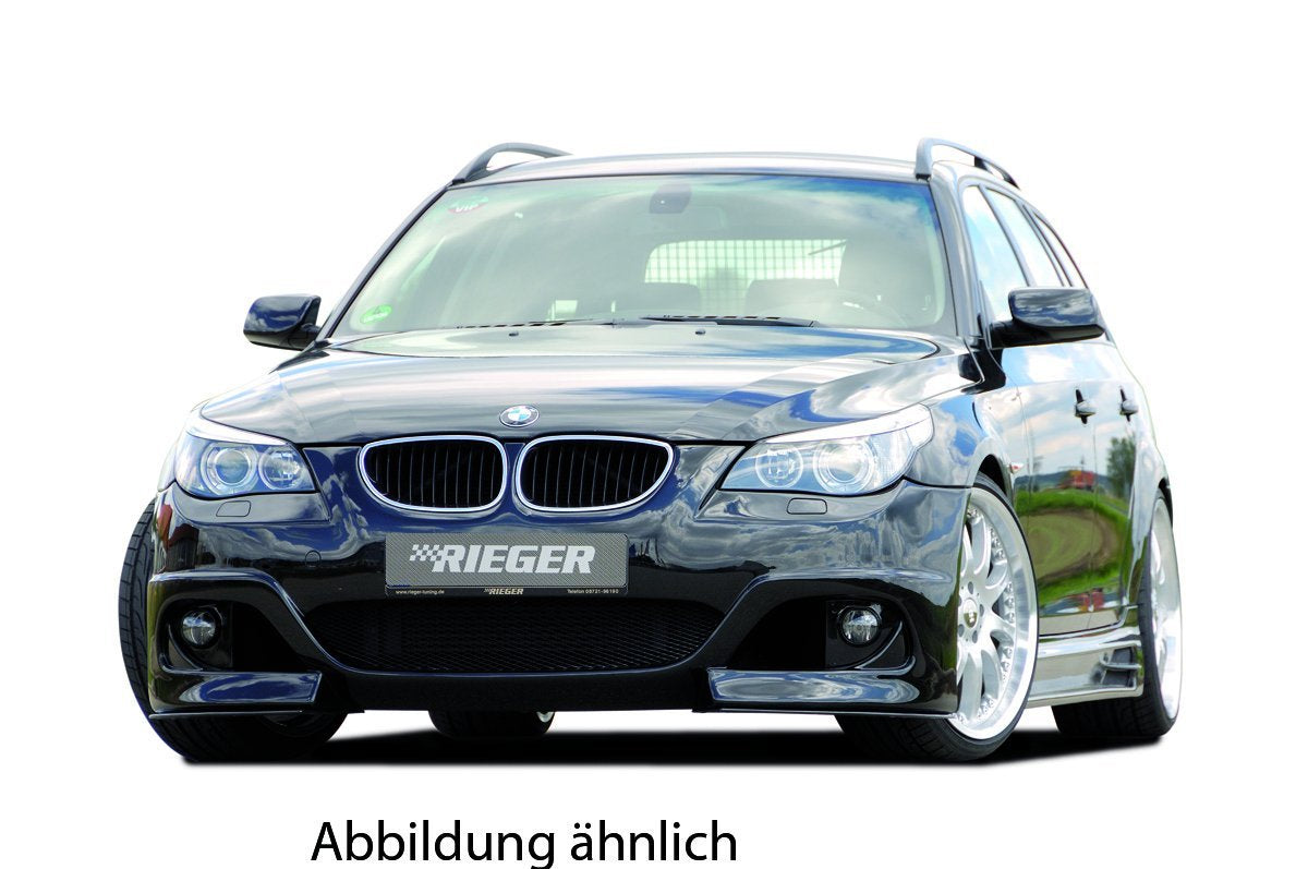 BMW 5er E60 Rieger Spoilerstoßstange  ABS, für Fzg. mit Scheinwerferreinigungsanlage, 
inkl. Alugitter, Montagezubehör, ABE