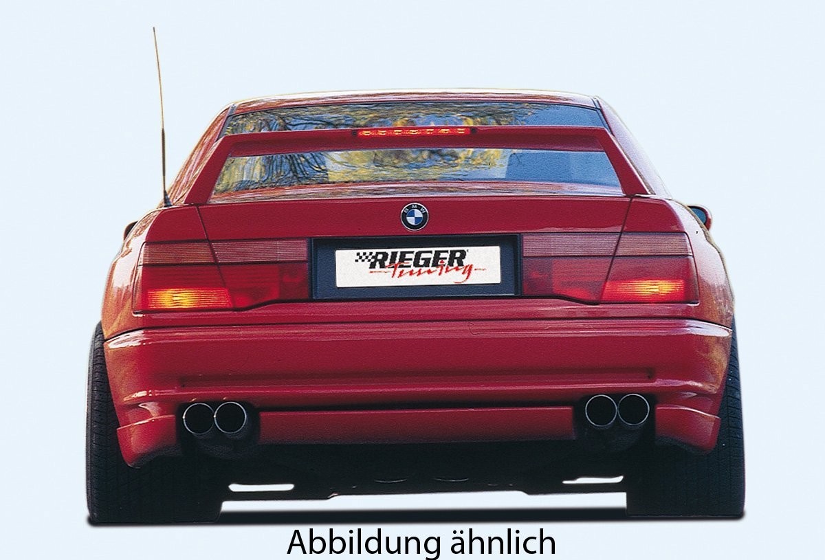 BMW 850 E31 Rieger Heckflügel Breitbau II  mit Adapter statt 3. Bremsleuchte, GFK, 
Gutachten, Montagezubehör