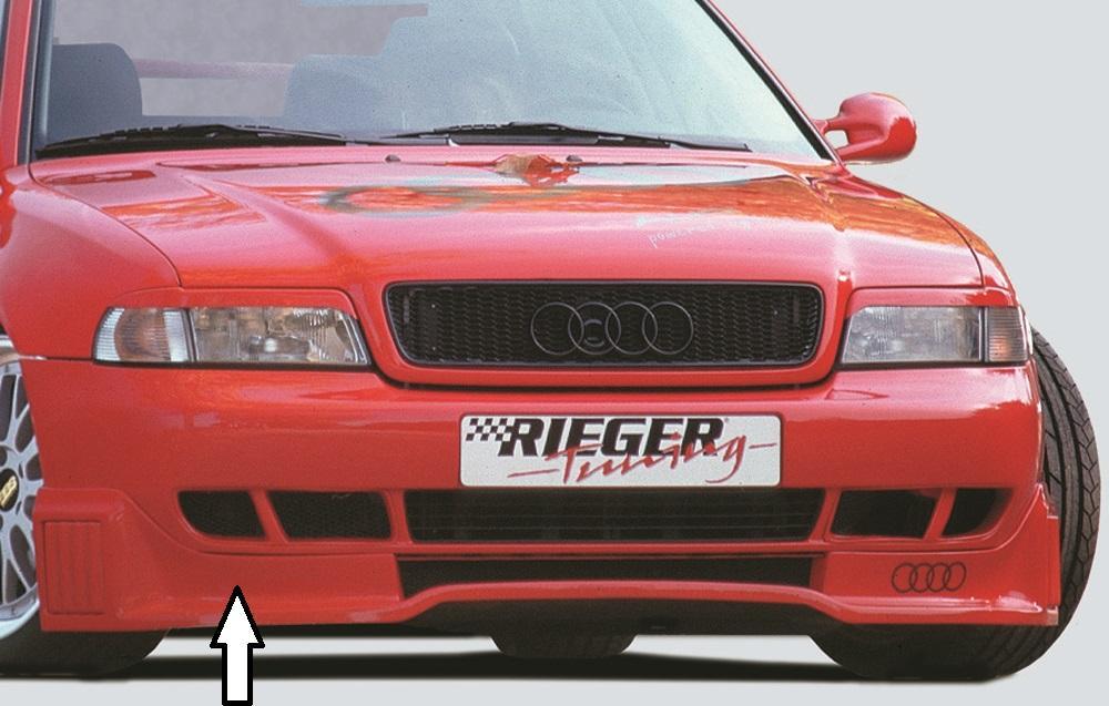 Audi A4 (B5) Rieger Spoileransatz inkl. 2tlg. Unterbodenverkleidung ABS, 
inkl. Alugitter, Gutachten, Montagezubehör