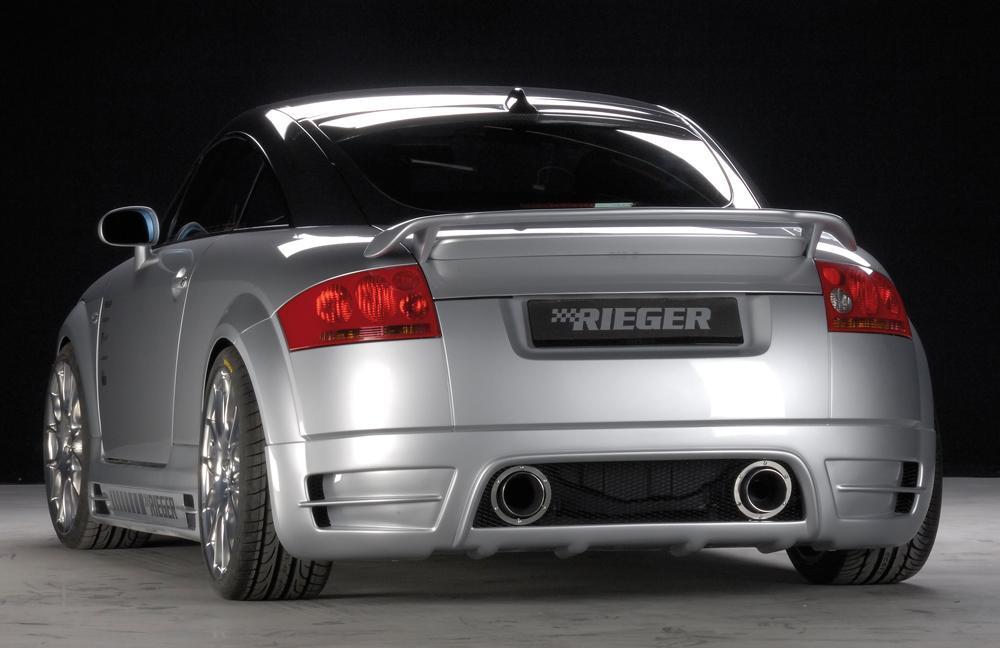 Audi TT (8N) Rieger Heckschürzenansatz neues Design  -ABS, 
inkl. Alugitter, Montagezubehör, Gutachten