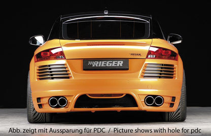 Audi TT (8J) Rieger Heckschürze    für Doppelendrohr li. u. re., ABS, für Fzg. mit S-Line Exterieur und ohne S-Line Exterieur, 
inkl. Alugitter, Gutachten, Montagezubehör