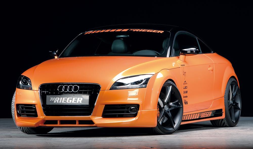 Audi TT (8J) Rieger Spoilerlippe   für S-Line (bis Facelift),ohne S-Line (ab Facelift ABS, für Fzg. mit S-Line Exterieur und ohne S-Line Exterieur, 
inkl. Alugitter, Montagezubehör, ABE