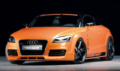 Audi TT (8J) Rieger Spoilerlippe   für S-Line (bis Facelift),ohne S-Line (ab Facelift ABS, für Fzg. mit S-Line Exterieur und ohne S-Line Exterieur, 
inkl. Alugitter, Montagezubehör, ABE