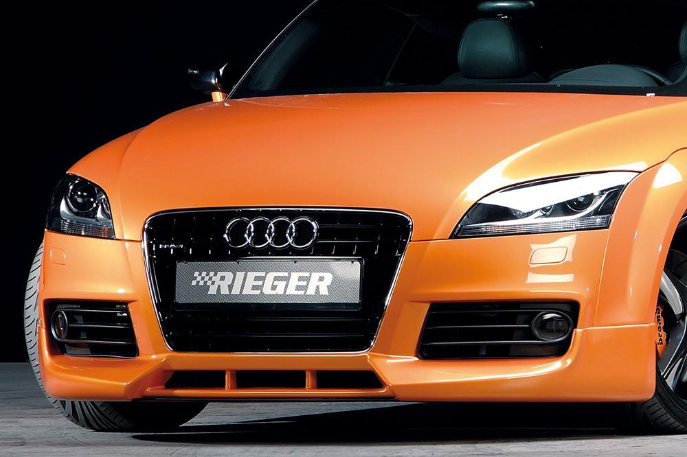 Audi TT (8J) Rieger Spoilerlippe   für S-Line (bis Facelift),ohne S-Line (ab Facelift ABS, für Fzg. mit S-Line Exterieur und ohne S-Line Exterieur, 
inkl. Alugitter, Montagezubehör, ABE