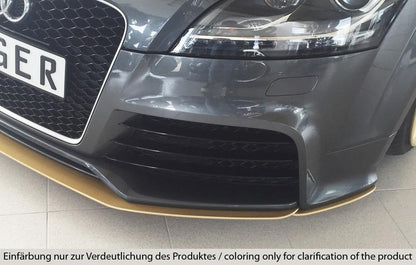 Audi TT RS (8J) Rieger Spoilerschwert seitlich links für orig. Frontschürze Audi TT RS (8J) links, für orig. Frontschürze, ABS, 
inkl. Montagezubehör, Gutachten