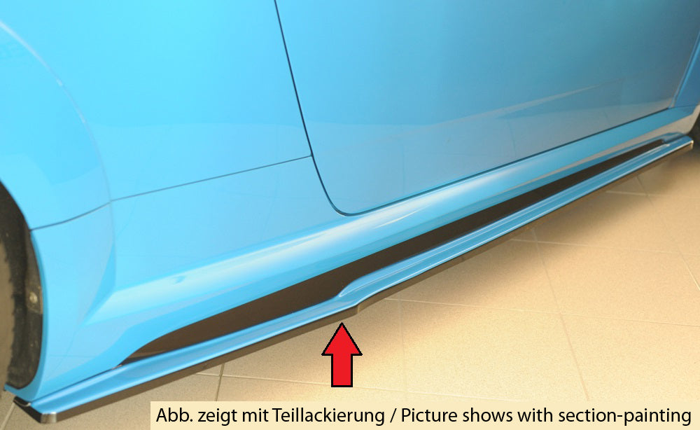 Audi TT (8J-FV/8S) Rieger Seitenschwelleransatz (ca. 19mm) rechts, für orig. Seitenschweller, ABS, für Fzg. mit S-Line Ext...