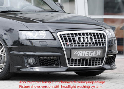 Audi A4 (8H) Rieger Spoilerstoßstange  mit seitlichen Lüftungsschlitzen, mit Halter f. orig. NSW, ABS, 
inkl. Montagezubehör, ABE