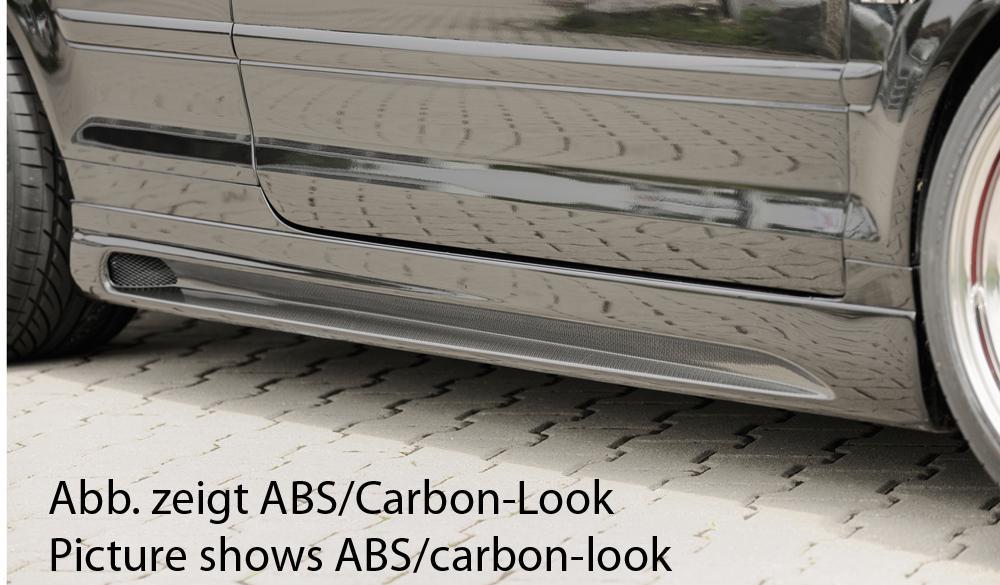 Audi A4 (8H) Rieger Seitenschweller  rechts, mit Schacht, mit Ausschnitt, ABS, 
inkl. Alugitter, Montagezubehör, Gutachten