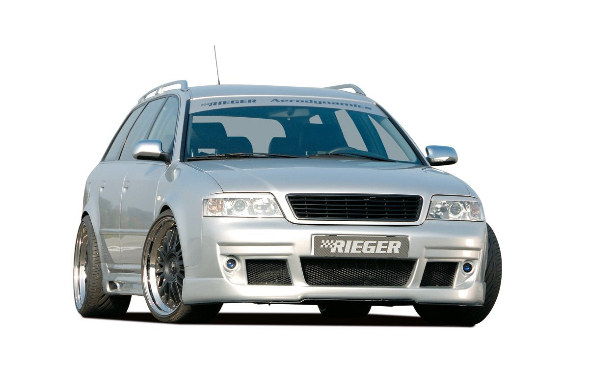 Audi A6 (4B) Rieger Spoilerstoßstange S6-Look  -> bis Bj. 2001, nicht für V8! ABS, 
inkl. Alugitter, Montagezubehör, ABE