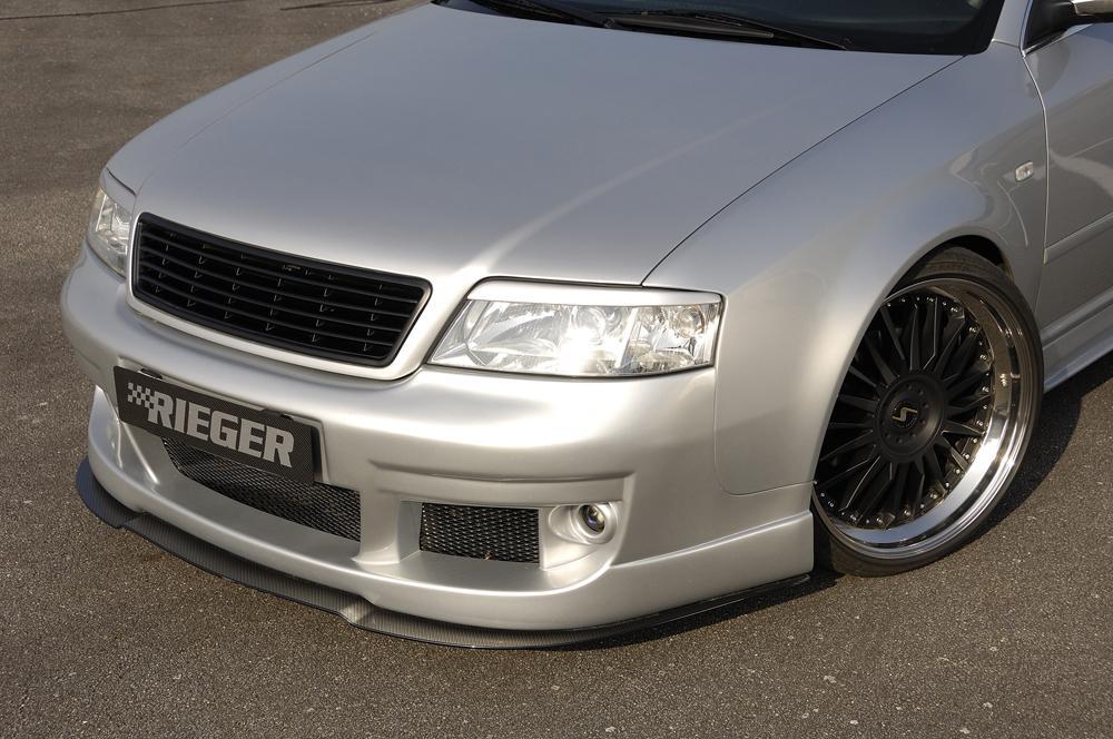 Audi A6 (4B) Rieger Spoilerstoßstange S6-Look  -> bis Bj. 2001, nicht für V8! ABS, 
inkl. Alugitter, Montagezubehör, ABE