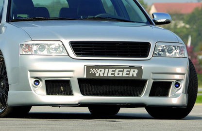 Audi A6 (4B) Rieger Spoilerstoßstange S6-Look  -> bis Bj. 2001, nicht für V8! ABS, 
inkl. Alugitter, Montagezubehör, ABE