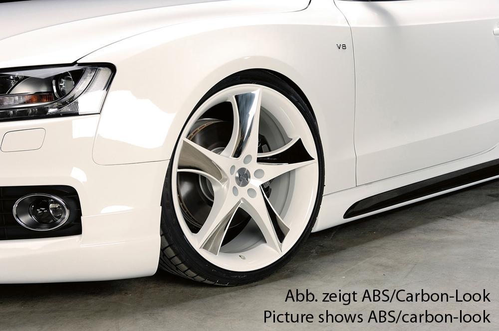 Audi A5 (B8/B81) Rieger Seitenschweller  rechts, mit Schacht, mit Ausschnitt, ABS, für Fzg. mit S-Line Exterieur und ohne S-Line Exterieur, 
inkl. Montagezubehör, Alugitter, Gutachten