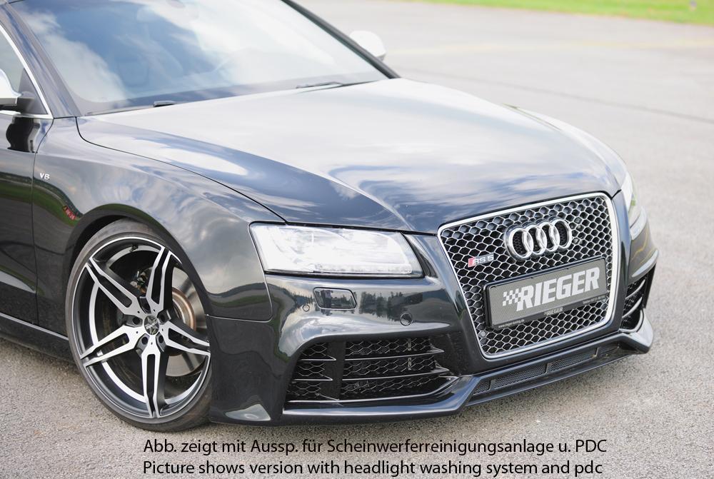 Audi A5 (B8/B81) Rieger Spoilerstoßstange  orig. Nebelscheinwerfer entfallen, ABS, für Fzg. mit Einparkhilfe (PDC), S-Line Exterieur und ohne S-Line Exterieur, 
inkl. Montagezubehör, ABE